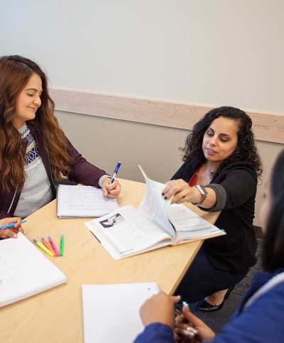 Professor Vasquez with students 